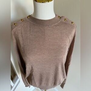 H&M Beige Crew Neck Shirt